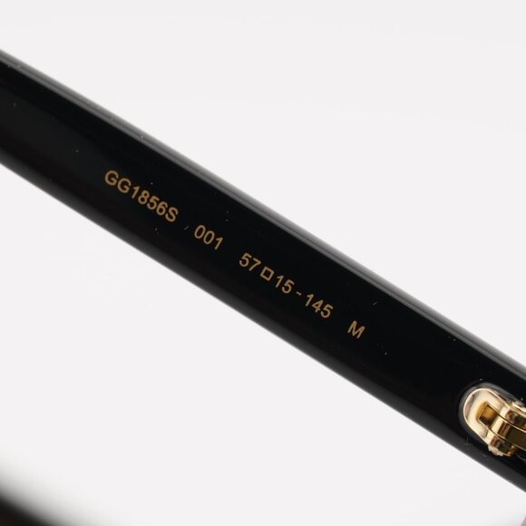 Gucci GG1856S 001 Sunglasses Black Aviator Frame, Grey Lenses - Picture 6 of 11